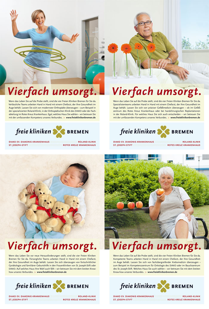 Vierfach umsorgt — die Motive